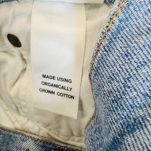 Agolde Riley Highrise crop distressed jeans, blue, size 26 N58 - Picture 12 of 12